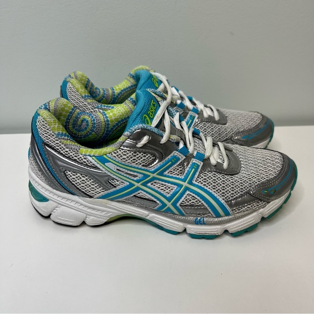 Asics 75 Gel Duomax Womens Size 7.5 Running Athletic Shoes Sneakers Blue Green